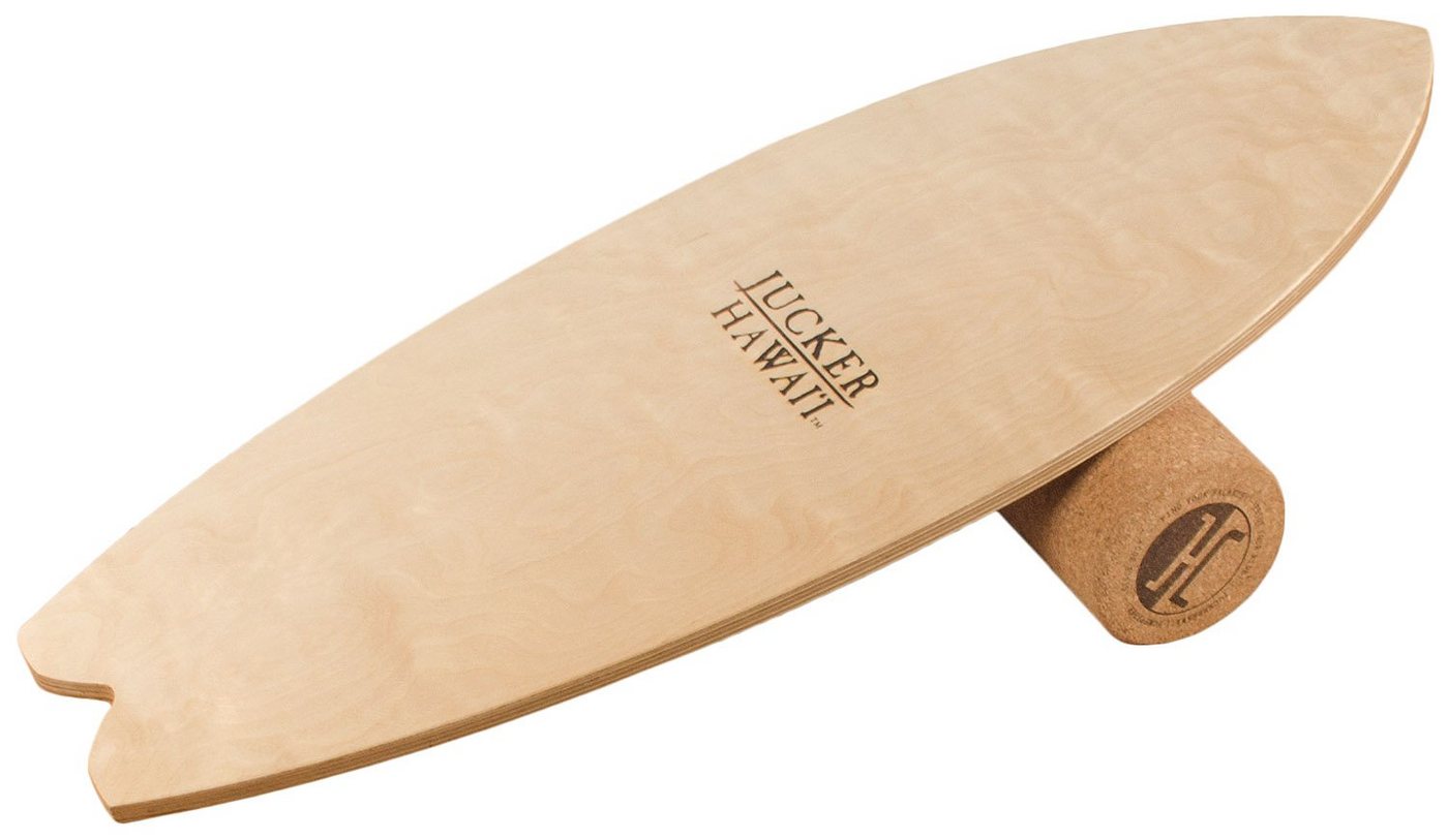 JUCKER HAWAII Balanceboard Local Ocean inklusive Korkrolle, Balance Board Made in Germany aus 100% Echtholz von JUCKER HAWAII