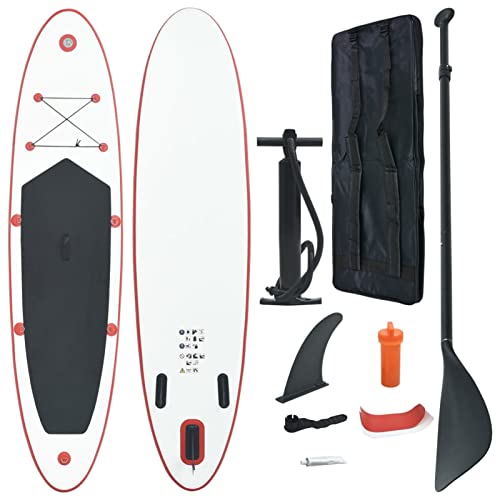 Stand Up Paddle Surfboard SUP Aufblasbar, JUDYY Paddle Accessories, Stand Up Paddleboard, Rot und Weiß von JUDYY