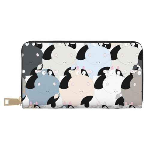 JUEXDEME Cow Collection Lange Kunstleder-Clutch, schick, stilvolle Damengeldbörsen für moderne Frauen, großes Fassungsvermögen, Kartenhalter und Organizer-Taschen, strapazierfähige Geldbörse, von JUEXDEME