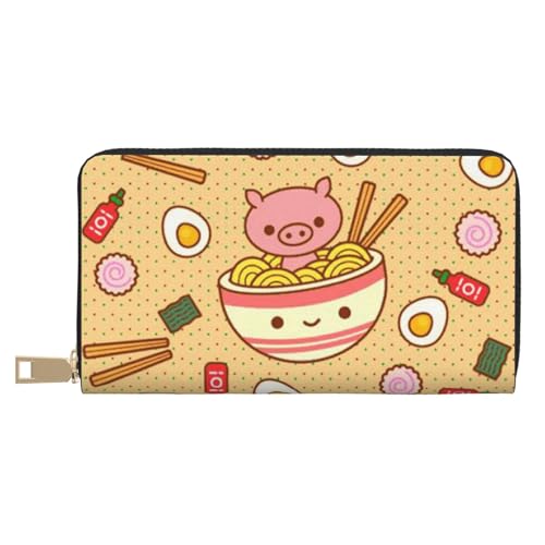 JUEXDEME Delicious Sweet Ramen Lange Kunstleder-Clutch, schick, stilvolle Damen-Geldbörsen für moderne Frauen, großes Fassungsvermögen, Kartenhalter und Organizer-Taschen, strapazierfähige Geldbörse, von JUEXDEME