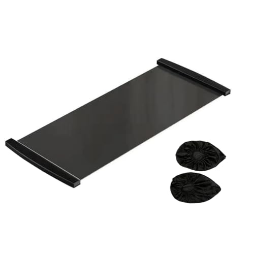 JUFUM Yoga-Gleitmatte, Sport-Fitness-Gleitplatte, Kernübung, Laufen, Skaten, Beintraining, Board, Fitnessgerät, einfache Installation, einfach zu bedienen, schwarz, 140 cm von JUFUM