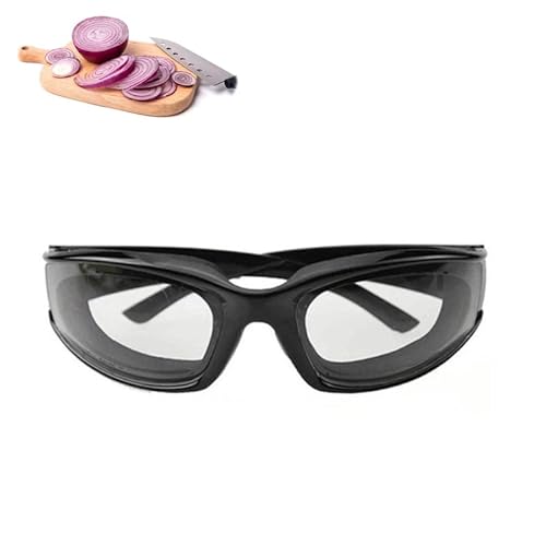 Zwiebelbrille,Zwiebel Brille Anti-Spritzwasser Brille zwiebelschneiden Augenschutz Zwiebel-Schutzbrille Schutzbrille für Brillenträger für Frauen Männer Küche Verwenden Sie Outdoor-Aktivitäten Schwarz von JUHONNZ