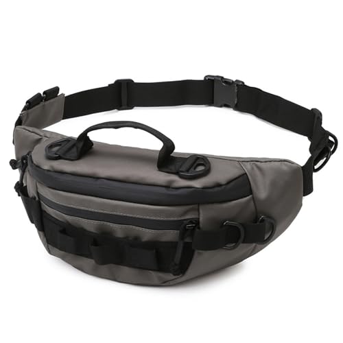 Rutentasche 2 stücke Männer Fanny Pack wasserdichte Wandern Telefon Beutel Multifunktionale Angelgerät Tasche for Reise Angeln Rutentaschen(Grey) von JUNLEIXIEYE