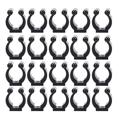 JUNNASALIKER 20Pcs Schwarz Billard Queue Clip Angelrute Lagerung Clips Ersatz Billard Queue Ortung Clip von JUNNASALIKER