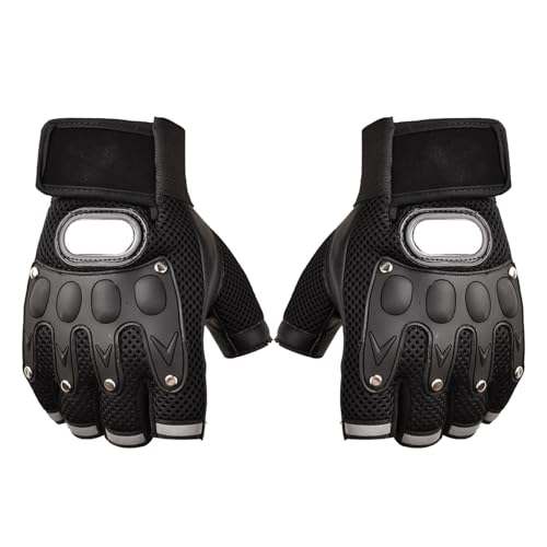 JUNNASALIKER Atmungsaktive Motorradhandschuhe, Jagd, Fitness, fingerlose Fahrradhandschuhe für Jagd, Wandern, Camping, dauerhaft von JUNNASALIKER