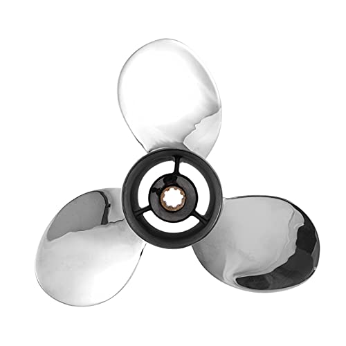 JUNPIY Bootsmotor Edelstahlpropeller 9 1/4X11-J, for Yamaha, 9,9 PS 15 PS Außenbordmotor 9 1/4 X 11 -J 63V-45943-10-00 63V-4594 Sup Propeller von JUNPIY