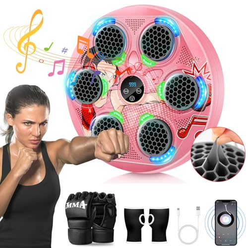 JUOIFIP Music Boxing Machine - Upgraded Smart Bluetooth Wall-Mounted Music Punch Boxing Set mit Boxhandschuhen, 15 Geschwindigkeitsmodi und Zählmodus für Erwachsene Frauen Reaktionstraining JUOIFIP Music Boxing Machine - Upgraded Smart Bluetooth Wall-Mounted Music Punch Boxing Set mit Boxhandschuhen, 15 Geschwindigkeitsmodi und Zählmodus für Erwachsene Frauen Reaktionstraining von JUOIFIP