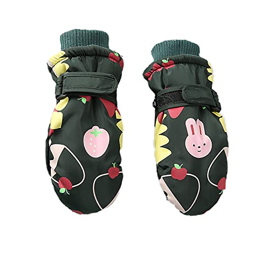 JUPSK Winter-Skihandschuhe für Kinder, wasserdicht, Snowboard-Fäustlinge, rutschfest, mit Plüsch gefüttert, warme Hasenhandschuhe für Kleinkinder, Kinder, Mädchen, Jungen, 2–5 Jahre, Grün JUPSK Winter-Skihandschuhe für Kinder, wasserdicht, Snowboard-Fäustlinge, rutschfest, mit Plüsch gefüttert, warme Hasenhandschuhe für Kleinkinder, Kinder, Mädchen, Jungen, 2–5 Jahre, Grün von JUPSK