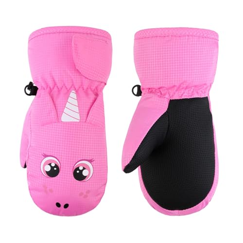 Kleinkind Winter Skihandschuhe Wasserdicht Snowboard Fäustlinge Anti Rutsch Plüsch Gefüttert Warm Pink Einhorn Handschuhe für Kinder Mädchen Jungen 6-8 Jahre alt Kleinkind Winter Skihandschuhe Wasserdicht Snowboard Fäustlinge Anti Rutsch Plüsch Gefüttert Warm Pink Einhorn Handschuhe für Kinder Mädchen Jungen 6-8 Jahre alt von JUPSK