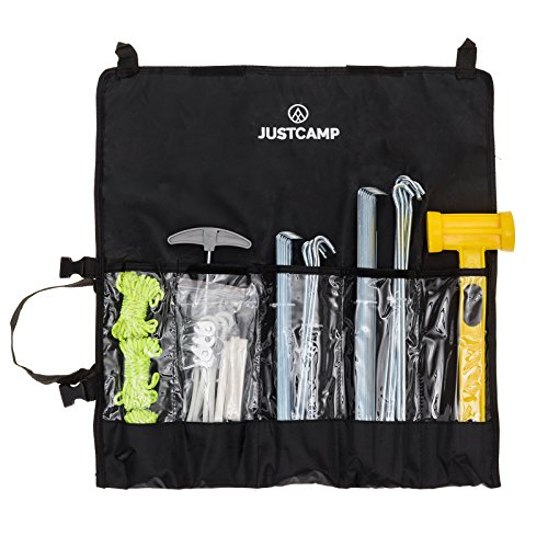JUSTCAMP Zelt Zubehör Set Griffin für Camping, Festival, Outdoor - 34 Ersatzteile Heringe, Abspannleinen, Gummihammer JUSTCAMP Zelt Zubehör Set Griffin für Camping, Festival, Outdoor - 34 Ersatzteile Heringe, Abspannleinen, Gummihammer von JUSTCAMP