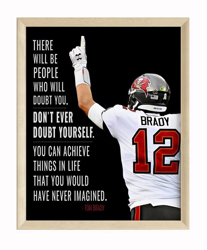 JUSTGOODMOOD Poster ® Tom Brady Poster · Football · Sport · ohne Rahmen, Poster in verschiedenen Größen verfügbar von JUSTGOODMOOD