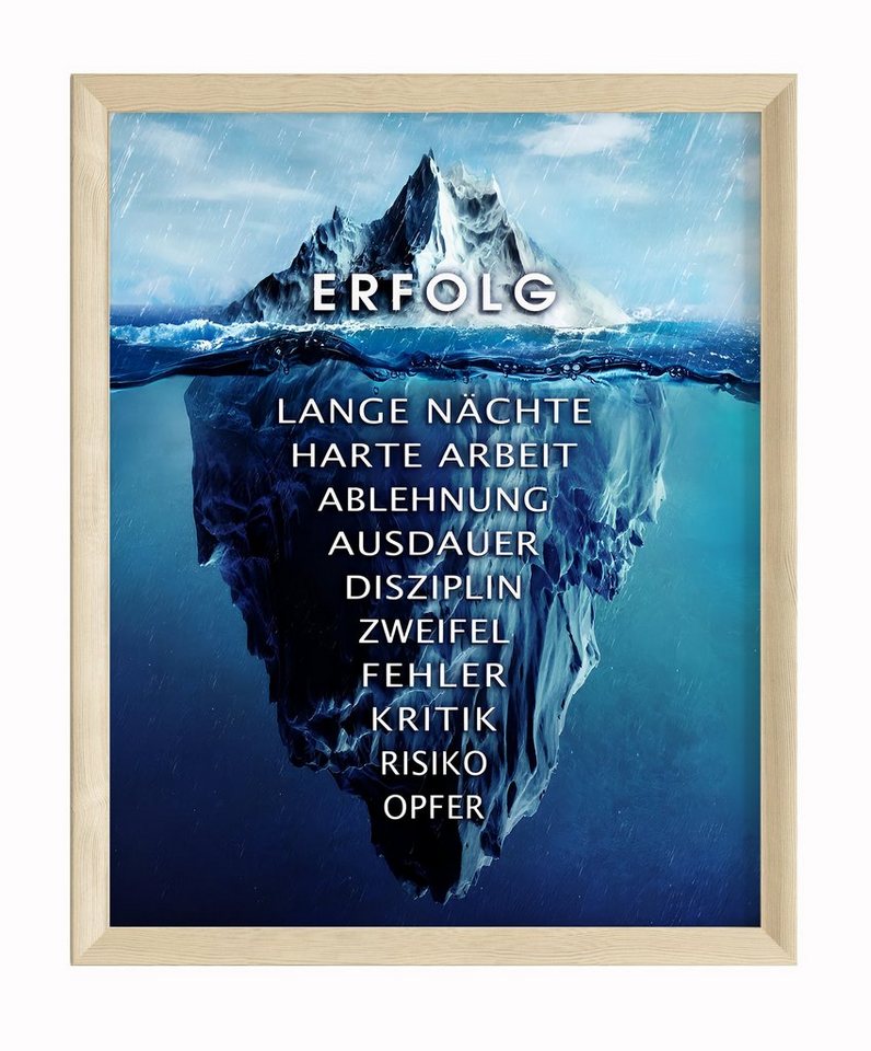 JUSTGOODMOOD Poster Premium ® Eisberg Erfolg · Gletscher · Motivation · ohne Rahmen, Poster in verschiedenen Größen Verfügbar, Poster, Wandbild von JUSTGOODMOOD