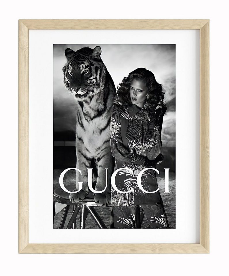 JUSTGOODMOOD Poster Premium ® Gucci Poster · Tiger · ohne Rahmen, Poster in verschiedenen Größen verfügbar von JUSTGOODMOOD