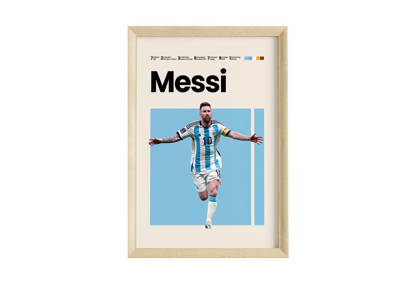 JUSTGOODMOOD Poster Premium ® Lionel Messi Argentinien · Fußball · ohne Rahmen von JUSTGOODMOOD