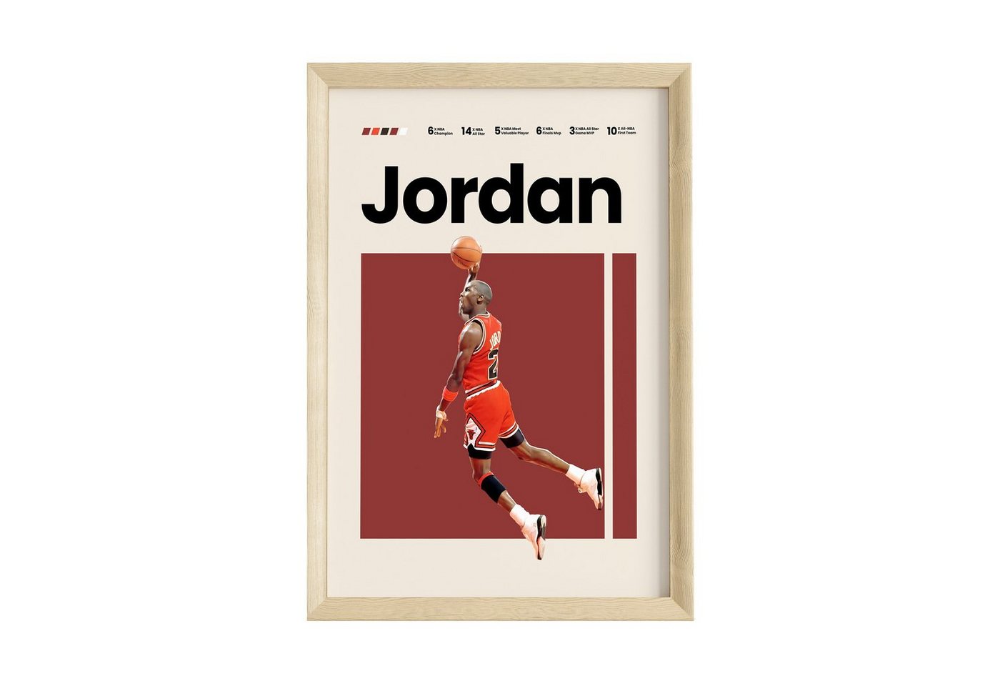 JUSTGOODMOOD Poster Premium ® Michael Jordan · Basketball · ohne Rahmen von JUSTGOODMOOD