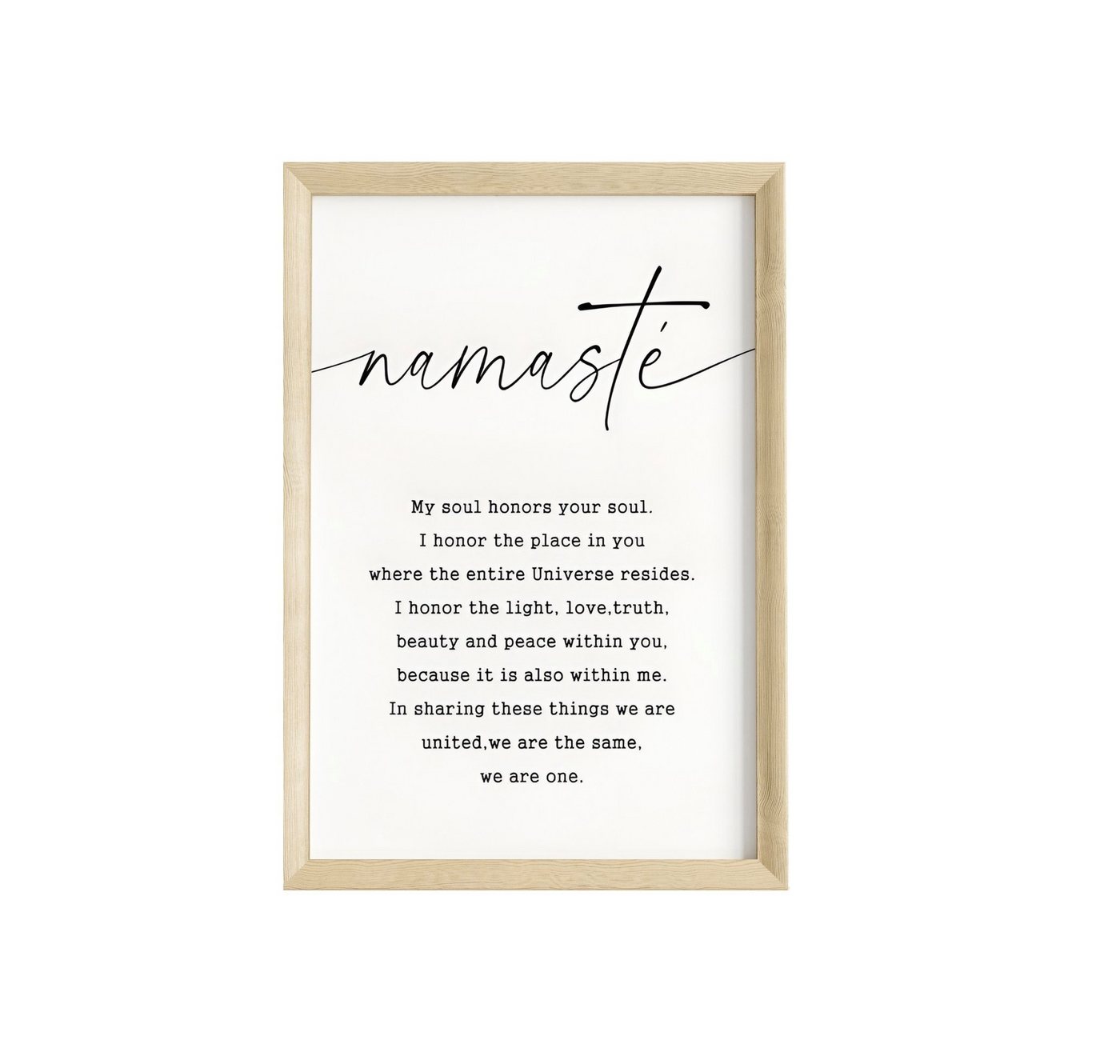 JUSTGOODMOOD Poster Premium ® Namaste Yoga Poster · ohne Rahmen von JUSTGOODMOOD