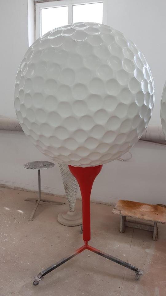 JVmoebel Skulptur Abstrakte Deko Figur Statue Skulptur 120cm Figuren Statuen Golf Ball, Made in Europa JVmoebel Skulptur Abstrakte Deko Figur Statue Skulptur 120cm Figuren Statuen Golf Ball, Made in Europa von JVmoebel