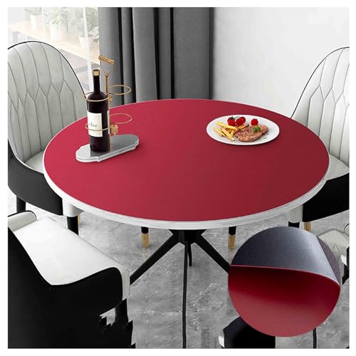 JWBXFYXW Faux Leder runde Tischdecke ölfestes abgelöschtes Esstisch Beschützer Hitze Proof Couchtisch Matte Vinyl -Tischdecke mit dekorativem Design 50 cm von JWBXFYXW