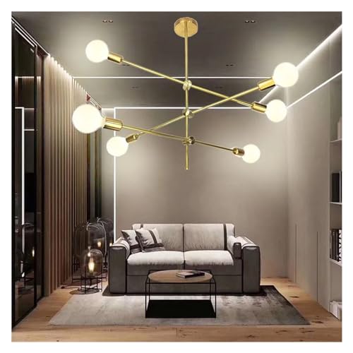 JWBXFYXW - Moderne Pendelleuchten, Lange Stangen-Pendellampen, Decken-Kunst-Hängelampe, Bar, Esszimmer, Küche, Wohnzimmer, luxuriöse Beleuchtung von JWBXFYXW