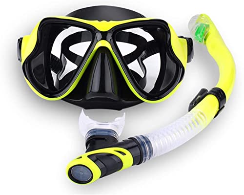 Tauchmasken Schnorchelmaske Schwimmbrille Schnorchelset Antibeschlag-Schwimm-Trocken-Atemschlauch Gerätetauchen Schnorchel-Schwimmausrüstung für Erwachsene von JWXFGHJT