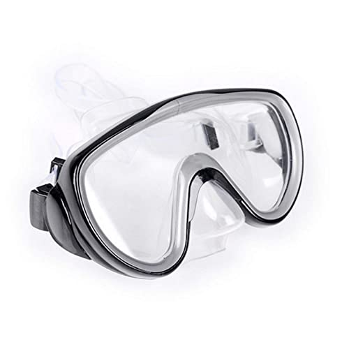 Tauchmasken Schnorchelmaske Silikon gehärtetes Glas Schwimmbrille Antibeschlag Unterwasser-Tauchmaske Schwimm- und Schnorchelausrüstung für Erwachsene von JWXFGHJT