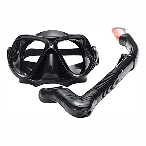 Tauchmasken Tauchmaske für Erwachsene, Schutzbrille gegen Ersticken durch Wasser, komplett trockener Schnorchel, 2-teiliges Set mit Schwimmbrillen mit Silikondichtung von JWXFGHJT