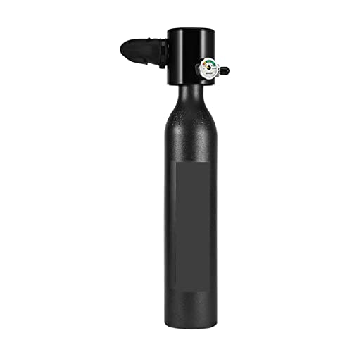JXIYUO Tauchflasche 0,5 l Tauchausrüstung/Ausrüstungsflasche Sauerstoffflasche Tauchset Schnorchelset Unterwasser-Lufttank Handpumpe Sanfter atmen (Farbe: Nero, Größe: A) von JXIYUO