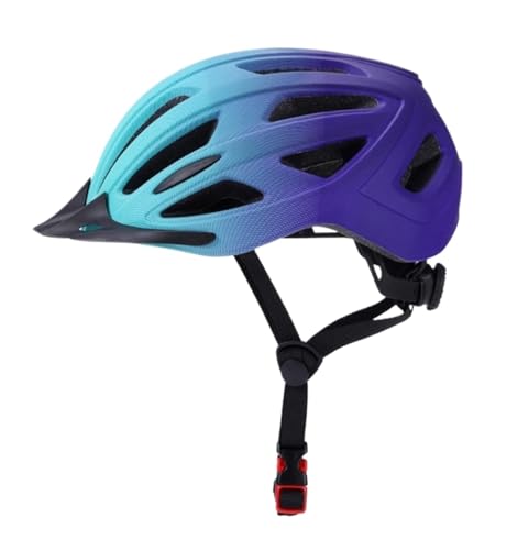 Fahrradhelm Helm Fahrradhelm Kopfschutz Komfortables Leichtgewicht Für Straßen-Mountainbike-Pendeln Fahrrad Helm(Purple,M) von JYARZ