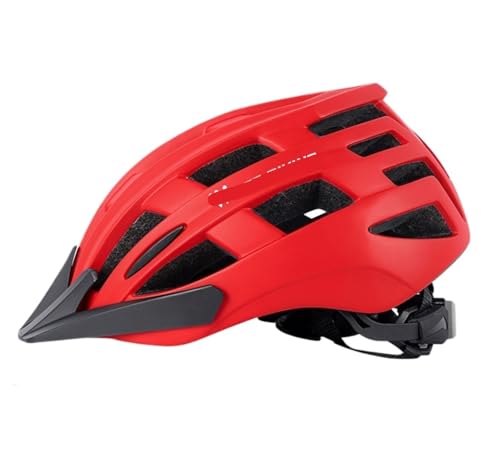 JYARZ Fahrradhelm Helm Fahrradhelm, Leichter Helm, Verstellbarer Fahrrad-Sicherheitshelm, Fahrradzubehör, Reitkopfbedeckung Fahrrad Helm(Rood) von JYARZ