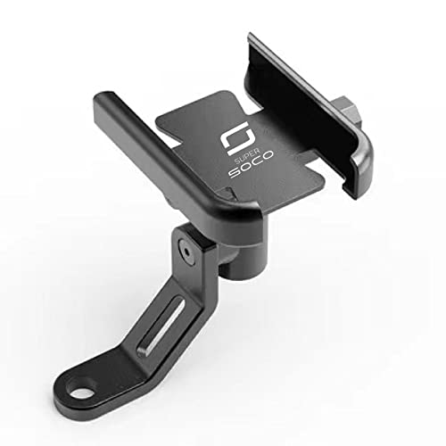 JYDJDL,Motorradlenker Handyhalter GPS Ständer Halterung Aluminiumlegierung passt für Super SOCO CPx CUmini CUx TC 50 TC Max Wanderer TCMax 2019-2022,Mirror Holder Black von JYDJDL