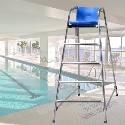 Rettungsschwimmer Stuhl Schwimmbad Tragbare, hohe Rettungsschwimmerstühle für den Pool, 1,2/1,5/1,8 m hohe, abnehmbare Liegestühle für den Außenbereich am Pool, Rettungsschwimmerstuhl mit Regalleiter von JYHHCYS