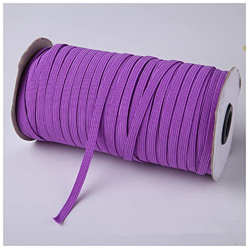 Elastisches Seil 1 Rolle 6mm Bunte hochelastische elastische Bands Breite Elastische Linie Kabel for das Handwerk Elastische Seilband Spitzenbesatz Nähen Seil Elastisch(Violet) von JYMALISA