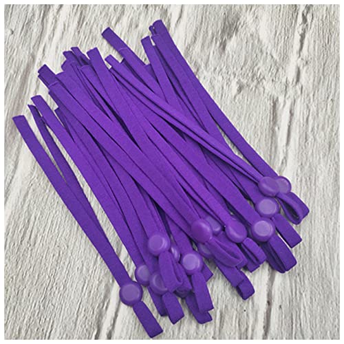 Elastisches Seil 100 teile maske elastische seil einstellbare elastische schnalle band kabelstrich string for DIY. Mundmasken-Accessoire-Nähstreckungsseil Seil Elastisch(Dark Purple) von JYMALISA