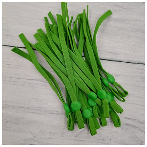 Elastisches Seil 100 teile maske elastische seil einstellbare elastische schnalle band kabelstrich string for DIY. Mundmasken-Accessoire-Nähstreckungsseil Seil Elastisch(Green) von JYMALISA