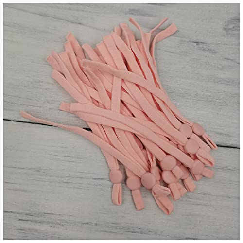 Elastisches Seil 50/100 stücke 5mm Einstellbare Maske Elastische Band Schnur mit Schnalle dehnbare Masken Ohne Olyop Lanyard Ohrenschützer Seil Foe DIY. Vorräte machen. Seil Elastisch(PInk,50pcs) von JYMALISA