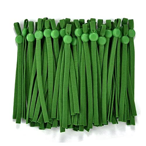 Elastisches Seil 50/100 stücke flache maske elastische band gummi seil ohr hängendes seil einstellbar DIY. Weiches multicolor elastisches Nähkraft-Zubehör Seil Elastisch(Green,100pcs) von JYMALISA