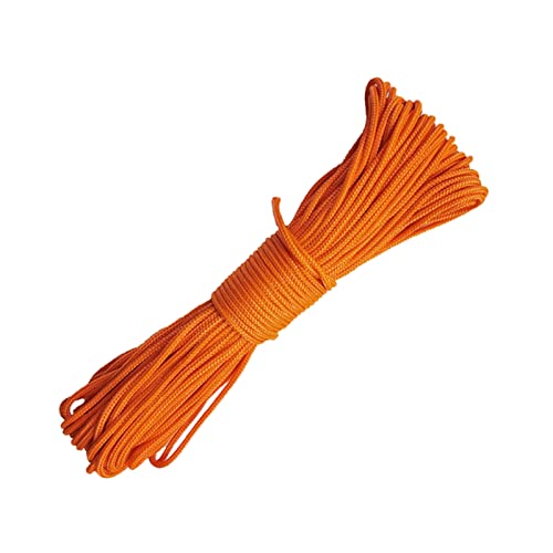 Elastisches Seil Dia 3 mm 5 10 20 30 Meter Kernsponnen Fallschirmkabel Lanyard Zelt Seil zum Wandern Camping Wäscheleine DIY. Armband Seil Elastisch(Orange,20m) von JYMALISA