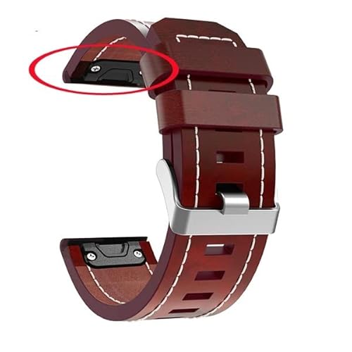 JZLUCAJJ 26 22MM Quick Release Easy Fit Luxus Leder Uhrenarmband Ersatzarmband für Fenix ​​5X 5X Plus 3 3HR Fenix ​​5 Uhr von JZLUCAJJ