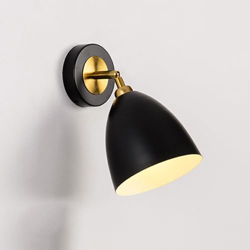 JZLUCAJJ Nordic Simple Metal Wall Lamp Body White/Black Hardware Shade Wall Sconce Adjustable Angle Wall Sconces Indoor E26/E27 Wandlaterne Bedsideidor Gangbeleuchtung Dekoration Wandleuchte von JZLUCAJJ