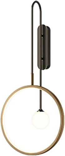 JZLUCAJJ Wandlampen kompatibel mit Wohnzimmer-Ring-Wandlampe, Schlafzimmer-Nachttischlampe – Moderne Wandleuchte, minimalistisches Luxuslicht, Wohnzimmer, Flur, Ganglampe, Foyers von JZLUCAJJ