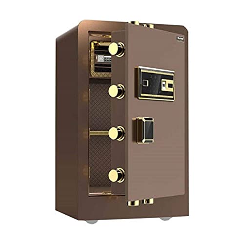 Strongbox Safe Box Home Office Anti-Diebstahl Safe Large Capacoty 60 cm High Safe Password/Fingerabdruck Schaltscharen Sie den gesamten Stahl, der Safe Safe für Heim- und Büro (Kaffeefingerabdruck) von JZWCHQ