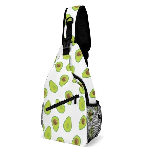 JZemdybill Crossbody Bag Avocado Brusttasche Sling Bag für Reisen Einkaufen Sport, Stil:, 38x20cm von JZemdybill