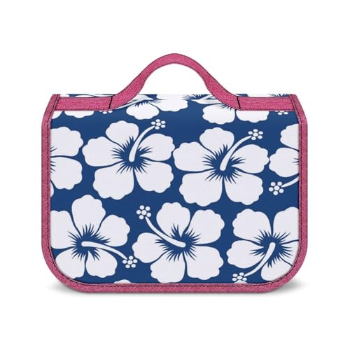 JZemdybill Kulturbeutel zum Aufhängen, Blume, hawaiianischer Stil, wasserdichte Make-up-Tasche für Reisen, Business, Urlaub, Blume, hawaiianischer Stil, Einheitsgröße von JZemdybill