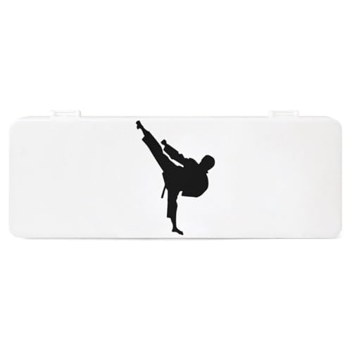 JZemdybill Taekwondo-Federmäppchen, kreative einfache Schreibwaren-Box, 19,5 x 7,1 x 2,7 cm, Stil:, Einheitsgröße, Federmäppchen von JZemdybill