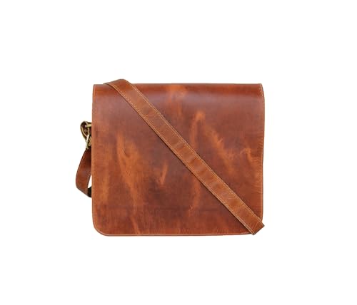 Jaald 11" Kleinleder Messenger Bag Umhängetasche Cross Body Vintage-Kurier-Beutel für Damen und Herren aus Schulranzen Mann Purse competible Mit iPad und Tablet Jaald 11" Kleinleder Messenger Bag Umhängetasche Cross Body Vintage-Kurier-Beutel für Damen und Herren aus Schulranzen Mann Purse competible Mit iPad und Tablet von Jaald