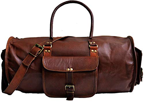 Jaald 50 cm Echt Leder Ledertasche Weekender Gepäck Reisetasche Reisegepäck Sporttasche Duffel Tasche Wochenendtrip Handgepäck Duffel Gym Bag Wasserdicht Carry on Tasche Geschenk Braun Jaald 50 cm Echt Leder Ledertasche Weekender Gepäck Reisetasche Reisegepäck Sporttasche Duffel Tasche Wochenendtrip Handgepäck Duffel Gym Bag Wasserdicht Carry on Tasche Geschenk Braun von Jaald