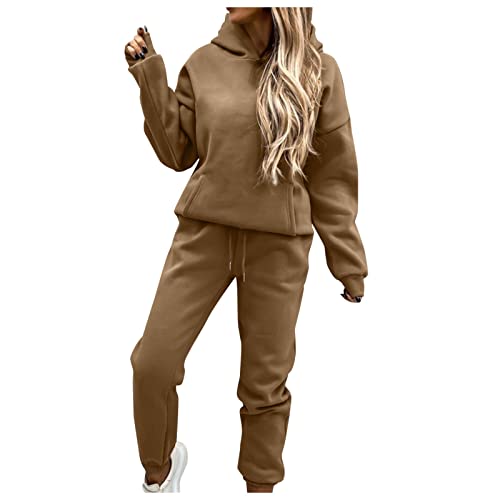 2 teiler Damen Herbst, Hausanzug Damen Zweiteiler Baumwolle Trainingsanzug - Lounge Set 2 Teiler Streatwear Winter Thermo Langarm Sportanzug Freizeitanzug von Jabidoos