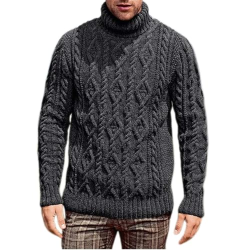 Autumn Clothes, Pulli Herren Rollkragenpullover Pullover - Sweater Langarm Sweatshirt Y2k Oversize Langarmshirt Herbst Winter Fleecepullover Stehkragen Strickpullover Knopf Half Rollkragen Warmer Mit von Jabidoos