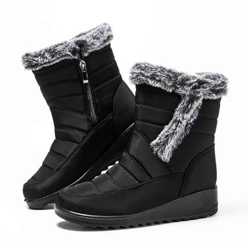 Boots Damen, Damen Herren Winterstiefel Warm Gefütterte Winterschuhe Wasserdicht - Schneestiefel Winter Schlupfstiefel Kurzschaft Stiefel Winter Boots Schuhe Barfußschuhe von Jabidoos