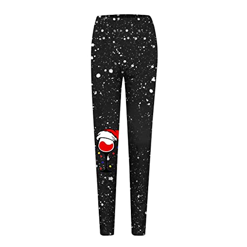 Bunte Leggings Damen, Weihnachtsleggings Damen Thermo Fleece Leggings Weihnachten - Winterleggins Shaping Yogahosen Gefüttert Weihnachtskostüme Tights Hose Christmas Kostüm Geschenke Für en Mädche von Jabidoos